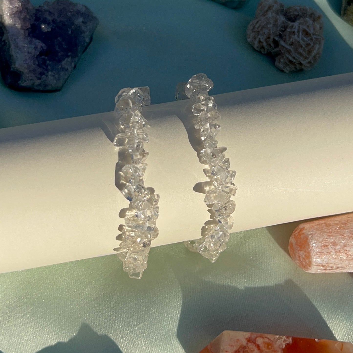 Clear Quartz Crystal Chip Bracelet