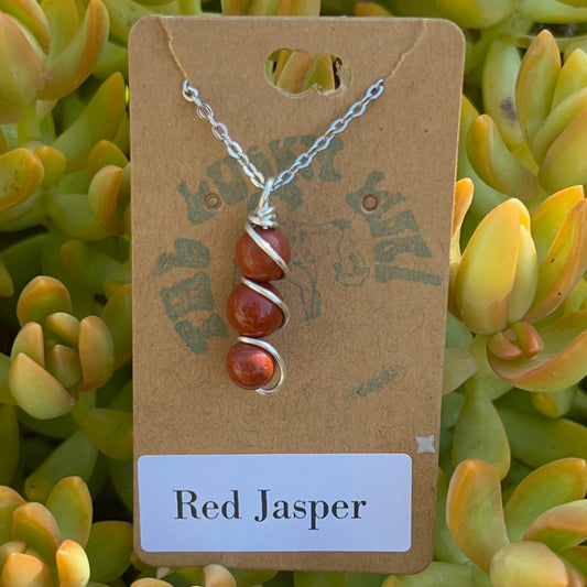 Red Jasper Beaded Necklace