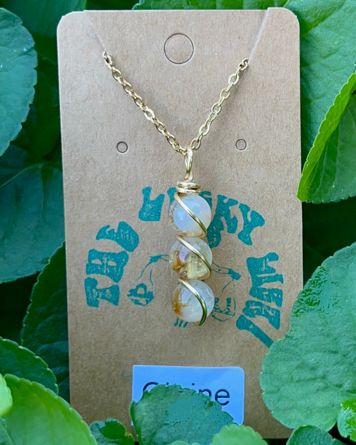 Triple Beaded Crystal Necklace