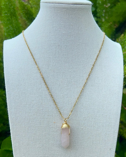 Rose Quartz Point Pendant