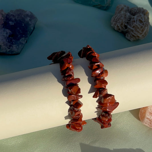 Red Jasper Crystal Chip Bracelet