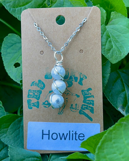 Triple Beaded Crystal Necklace