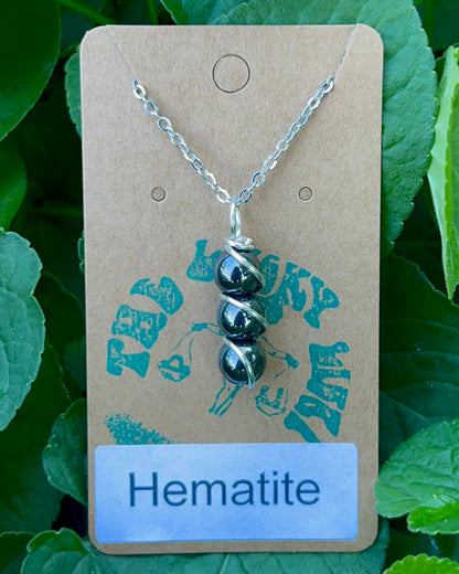 Triple Beaded Crystal Necklace