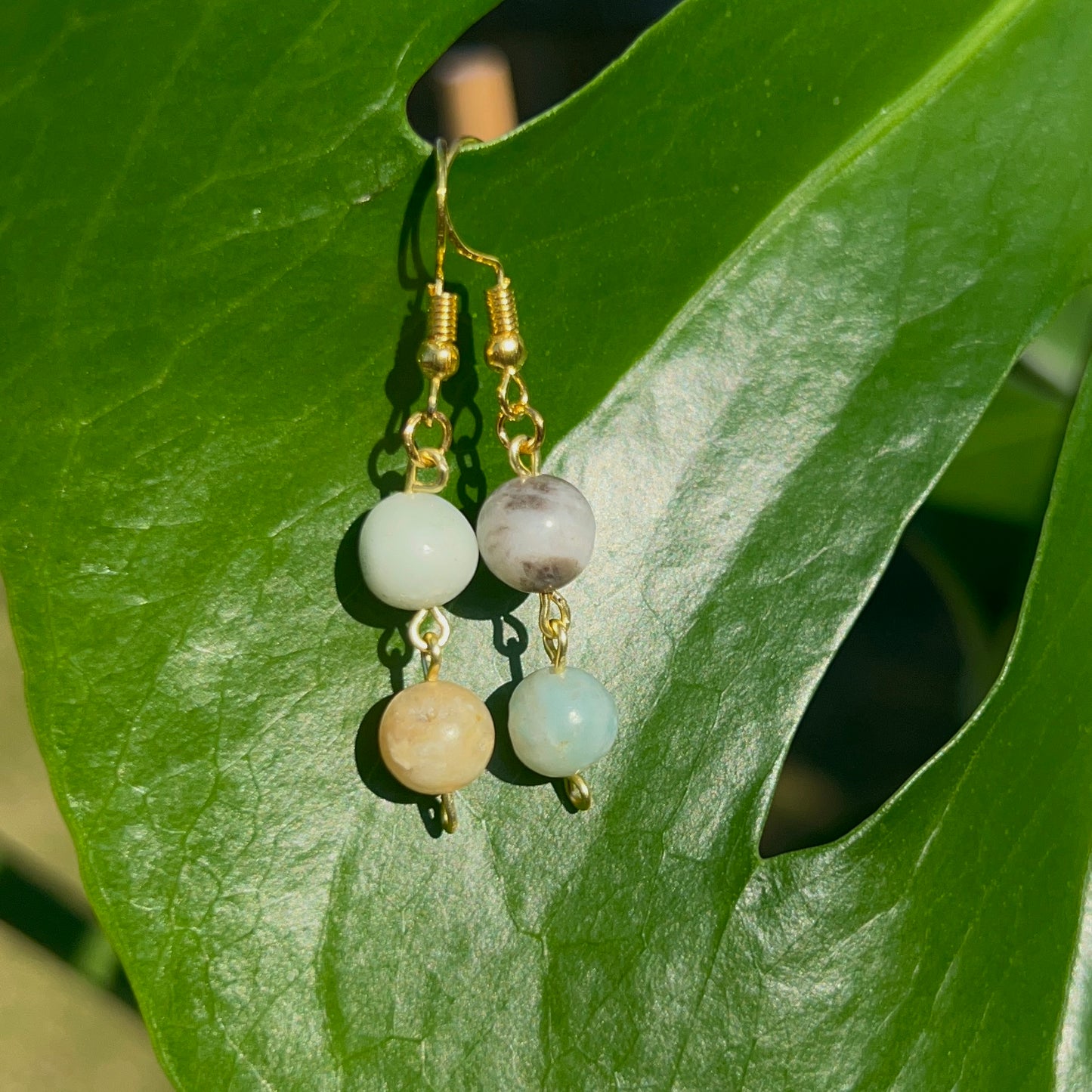 Amazonite Beaded Earrings