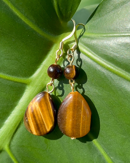 Tiger’s Eye Drop Earrings