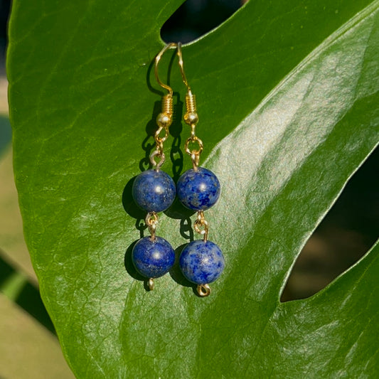Lapis Lazuli Beaded Earrings