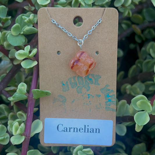 Carnelian Flower Necklace