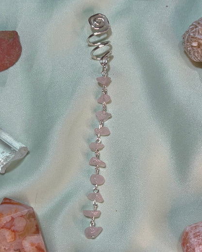 Rose Quartz Hair Charm