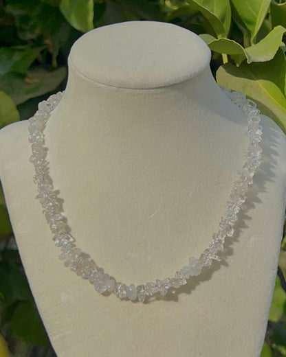 Clear Quartz Crystal Chip Necklace