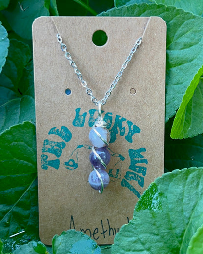 Triple Beaded Crystal Necklace