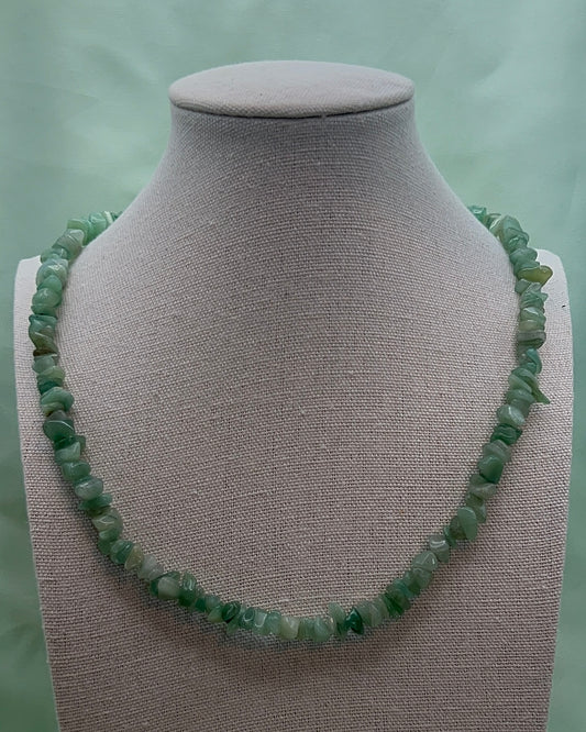 Green Aventurine Crystal Chip Necklace
