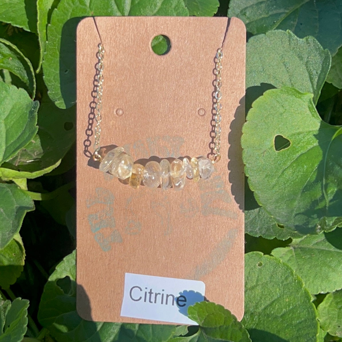 Citrine Bar Necklace