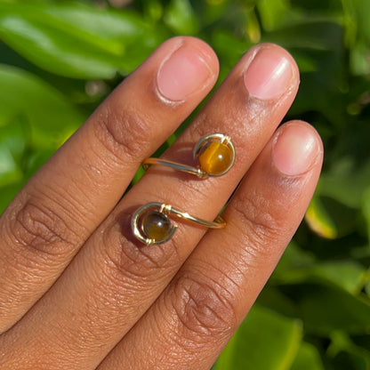 Adjustable Crystal Rings