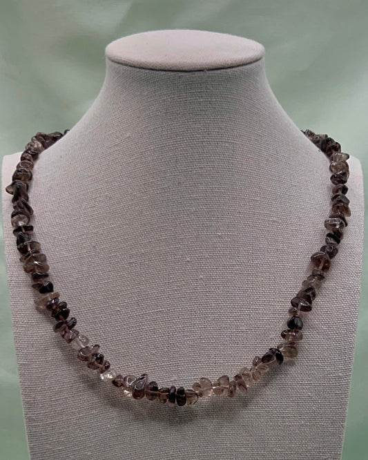 Smoky Quartz Crystal Chip Necklace