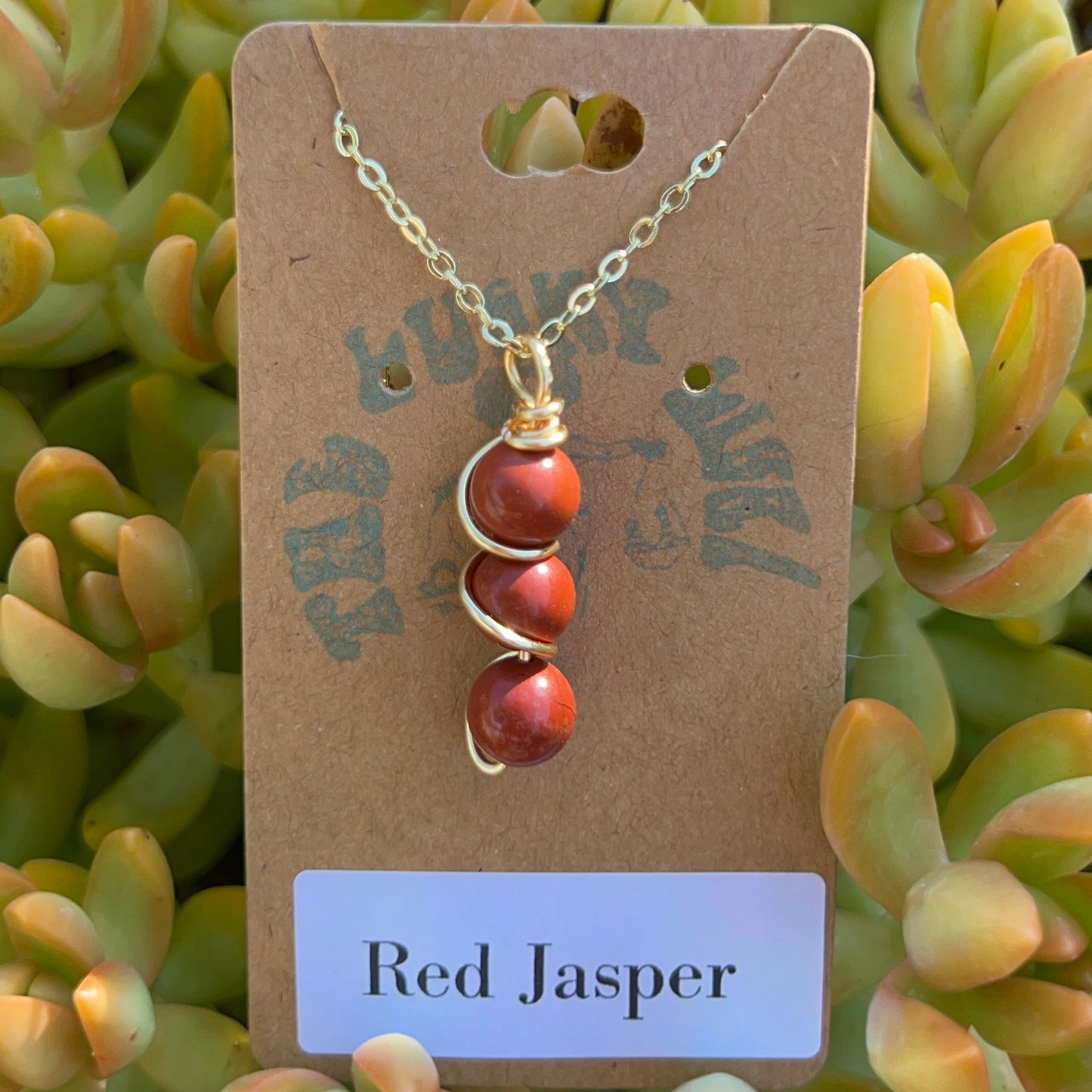 Red Jasper Beaded Necklace