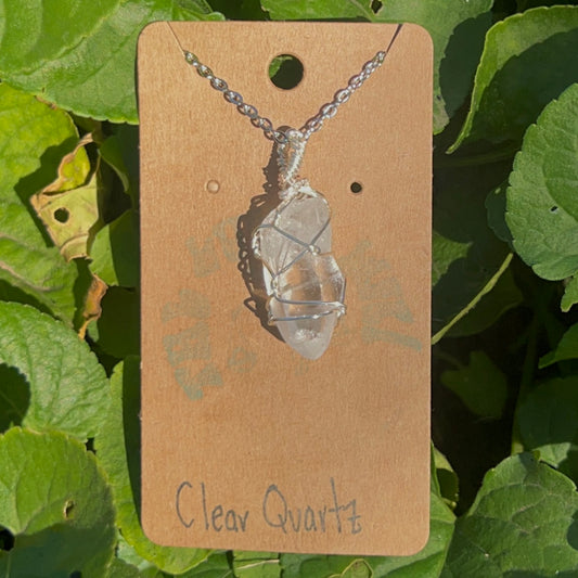 Clear Quartz Point Necklace