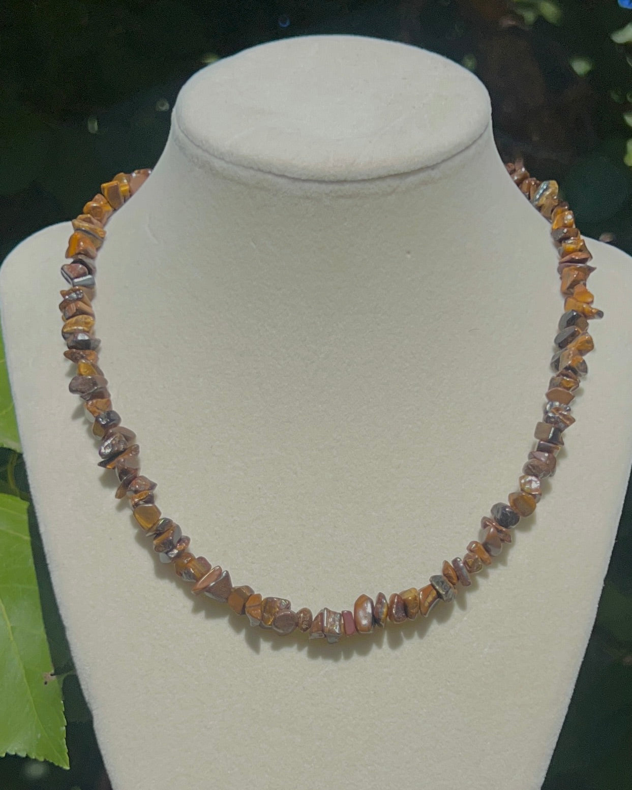 Tiger’s Eye Crystal Chip Necklace