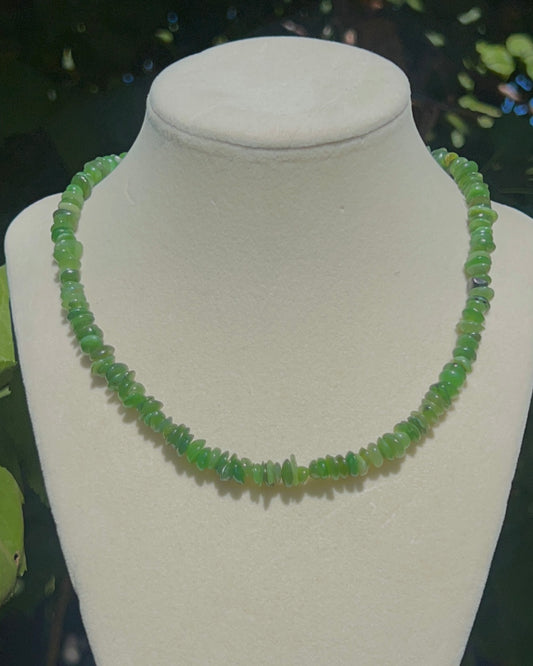 Jade Crystal Chip Necklace