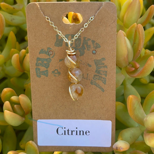 Citrine Beaded Necklace