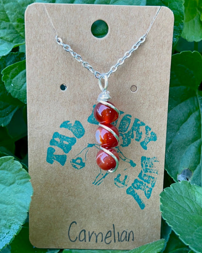 Triple Beaded Crystal Necklace