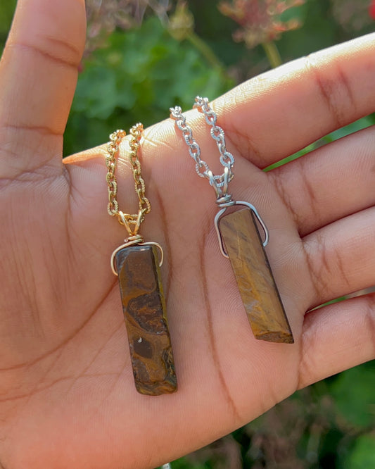 Tiger’s Eye Rec. Pendant