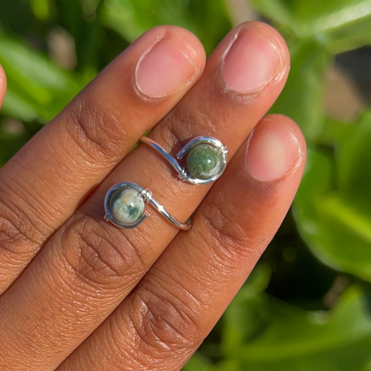 Adjustable Crystal Rings