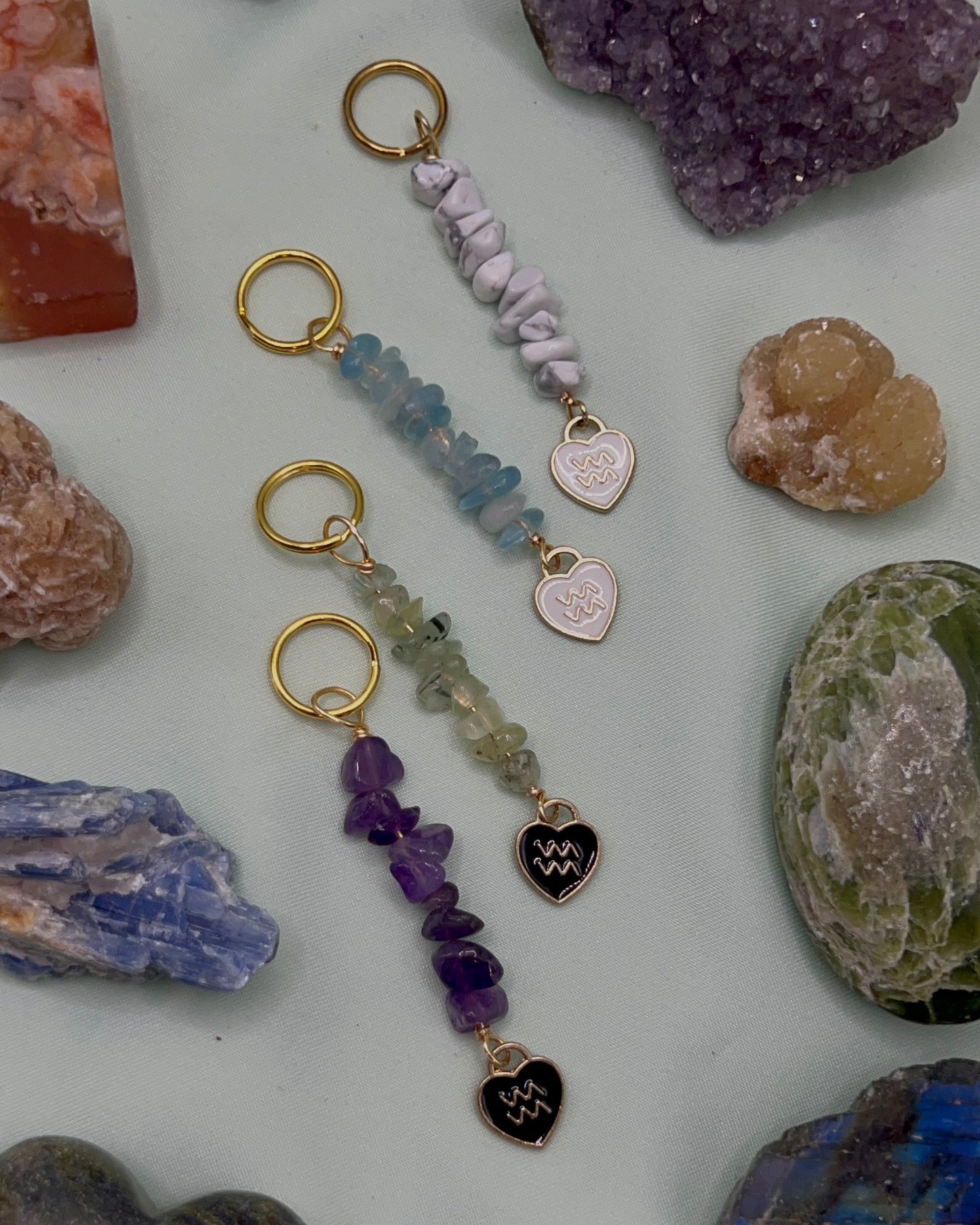 Aquarius Charm Keychain