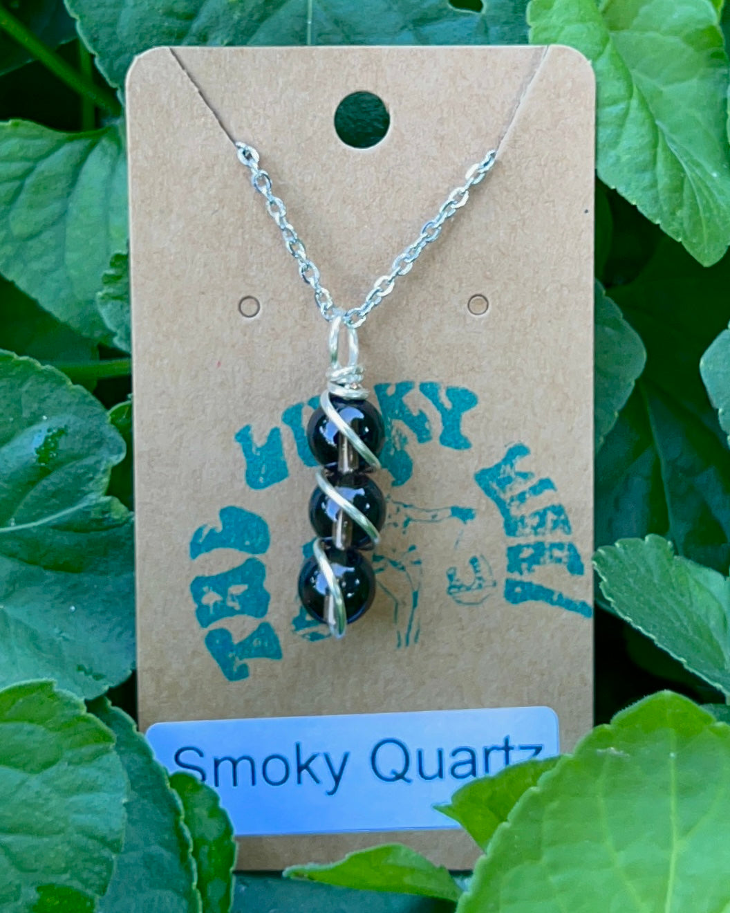 Triple Beaded Crystal Necklace