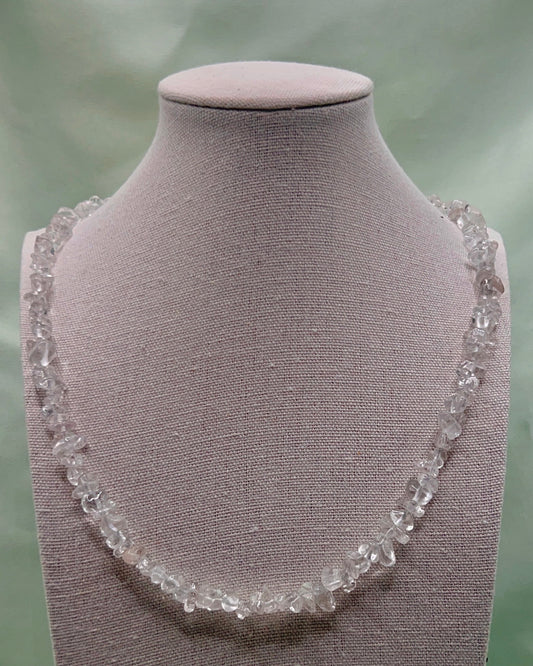 Clear Quartz Crystal Chip Necklace