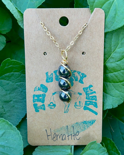 Triple Beaded Crystal Necklace