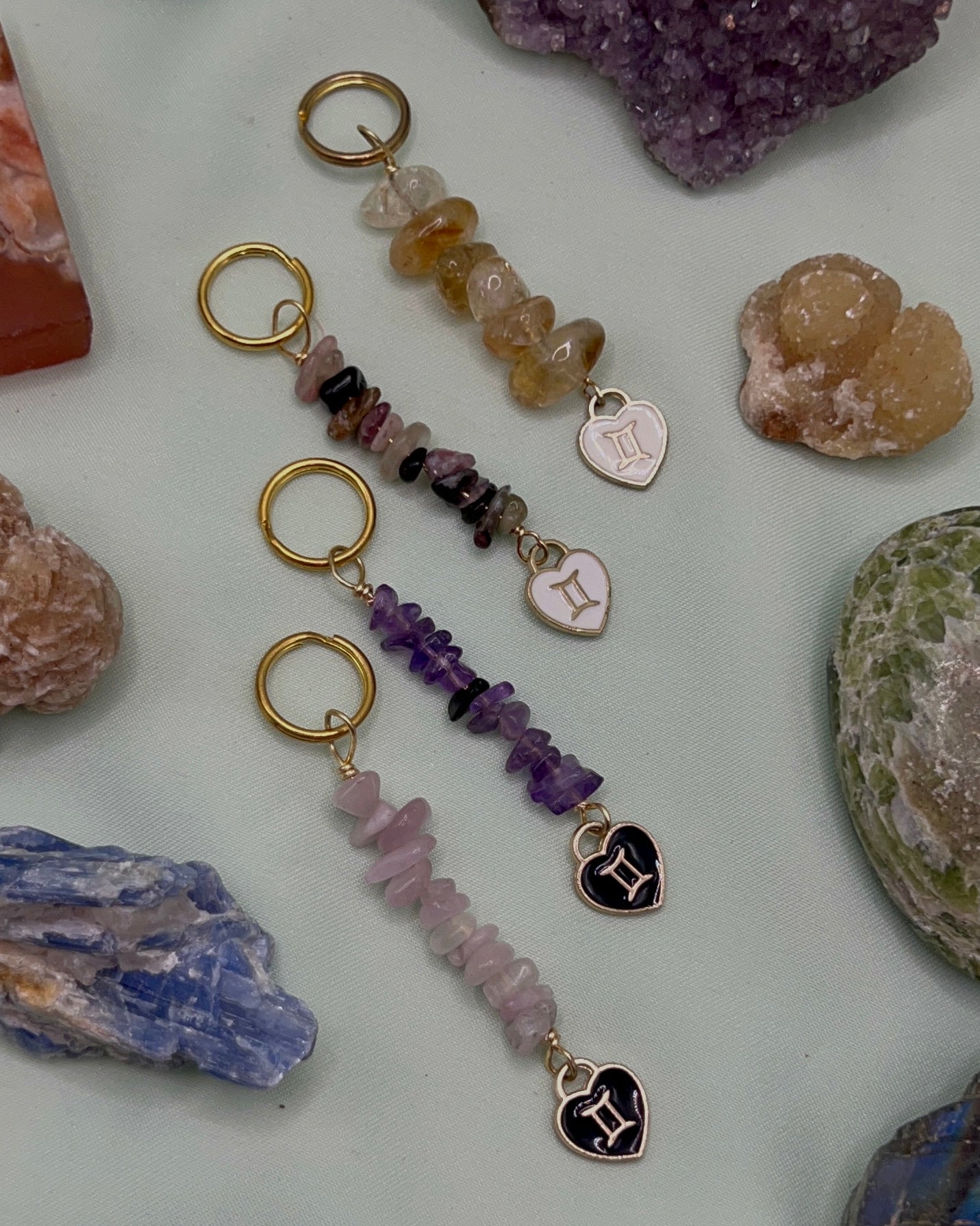 Gemini Charm Keychain