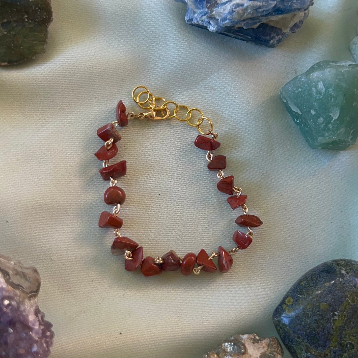 Dainty Red Jasper Bracelet