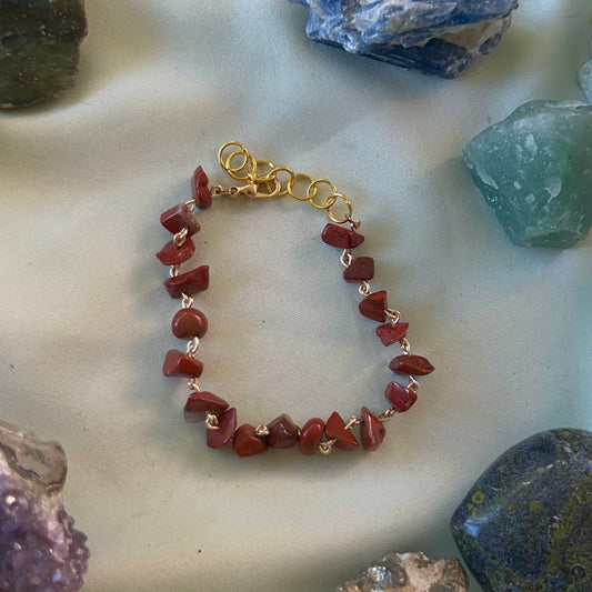 Dainty Red Jasper Bracelet