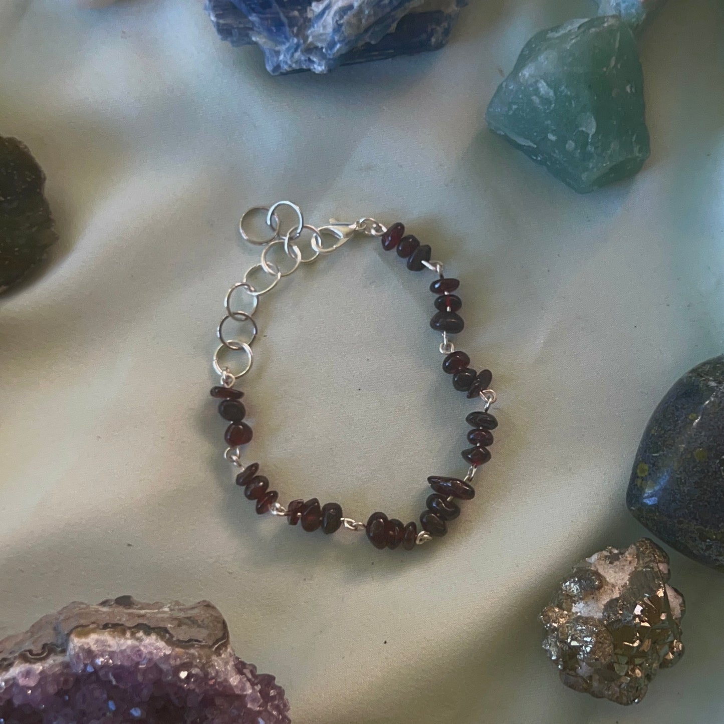 Dainty Garnet Bracelet