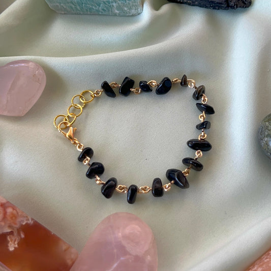 Dainty Obsidian Bracelet