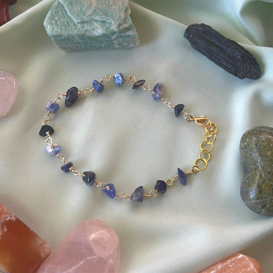 Dainty Sodalite Anklet