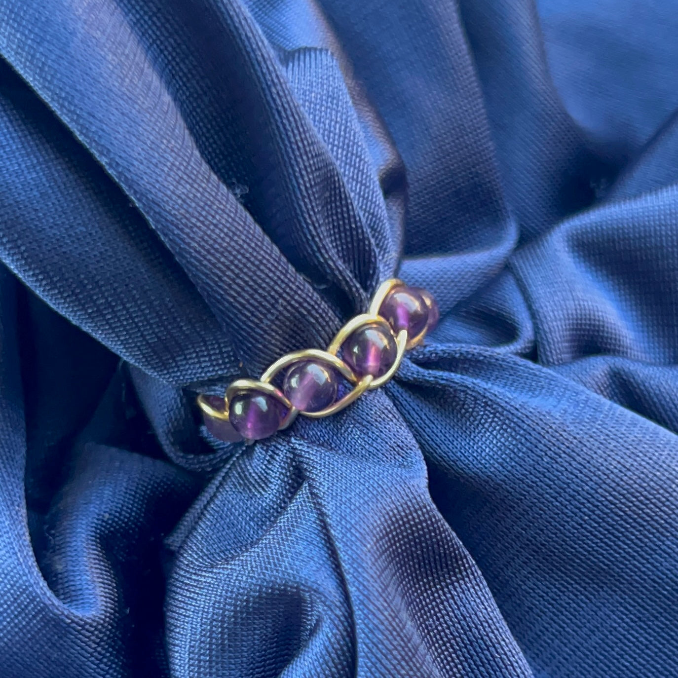 Amethyst Braided Ring