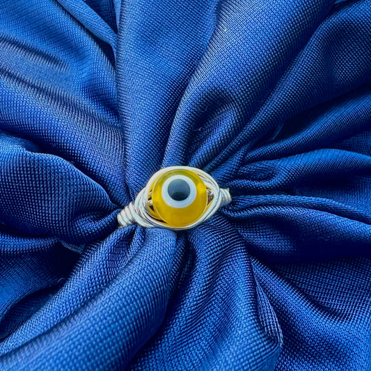 Yellow Evil Eye Ring